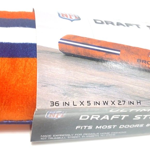 NFL Denver Broncos Door Draft Stopper for Doors and Windows Brand New - Picture 4 of 9